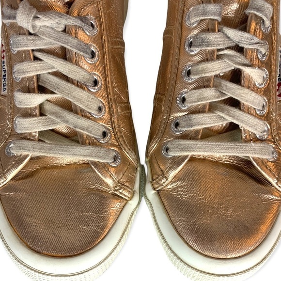 Superga Cotmetu Metallic Rose Gold Sneakers - Picture 4 of 10